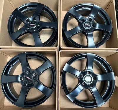 4x Dezent TY 7x 17 Zoll ET38 5x112 Black ECE Audi Seat Skoda VW Mercedes BMW - Bild 1 von 4