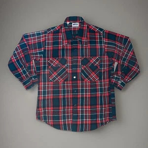 Camisa de franela a cuadros vintage Mr. Dee Cee L/S 16-L -16 1/2 EE. UU. colores vivos (rara) - Imagen 1 de 8
