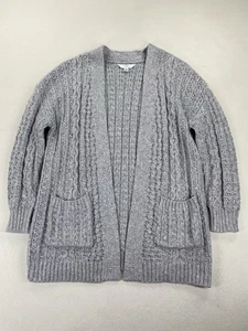Time & Tru Damen Cardigan Zopfmuster XS grau vorne offen Chucky Pullover - Bild 1 von 14