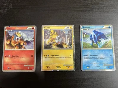 Raikou Entei Suicune HGSS19 HGSS20 HGSS21 LP - Image 1 of 4