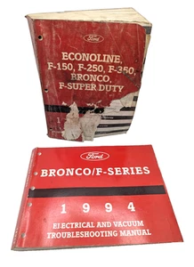 1994 Ford F-150 F-250 F-350 Super Duty Bronco Service Manual + Electrical Diagra - Foto 1 di 12