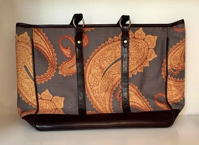 "De colección Glenda Gies Mandarina Chenilla Tapiz Bolso de Mano Grande Bolso de Hombro 22""x16""" Foto 1 de 4
