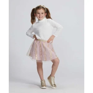 Bisby Tulle Circle Skirt in Pink Metallic Stripe NWT size 10 - Picture 1 of 4