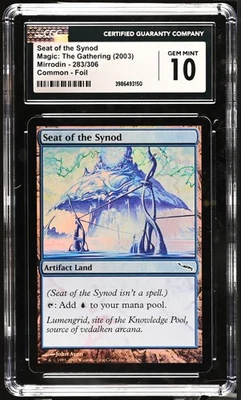 SEAT OF THE SYNOD Mirrodin Foil CGC 10 MTG [Nostalgium] - Image 1 of 2