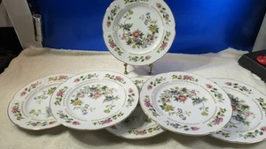 HERMOSA PORCELANA FINA FLOR DE PARADIS MEDIA LUNA DE RANMARU JAPÓN 6 PLATOS DE ENSALADA - Imagen 1 de 4