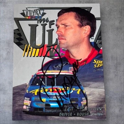 Ted Musgrave 1996 FLEER ULTRA VINTAGE AUTOGRAPHED RACING PACK PULLED NASCAR card - Image 1 of 2