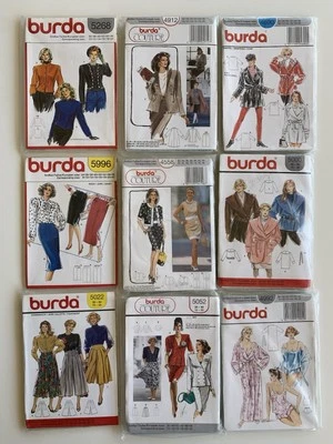 BURDA WOMEN’S COUTURE Sewing Patterns Lot of 9 NEW / UNCUT PATTERNS Germany - Image 1 of 4