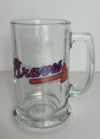 Atlanta Braves Hunter MLBP 2006 Glass Beer Stein NEW w Official Sticker Cover