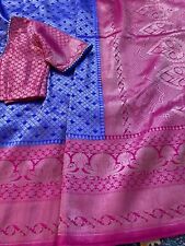 New listing
		Blue Kubera Silk Saree Pink Designer Blouse & Fall Stitched Size34-40-USA Seller