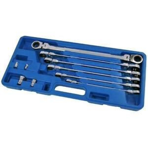Extra Long Double Ended Flexi Head Aviation Ratchet Spanner Wrench Set 72 Tooth