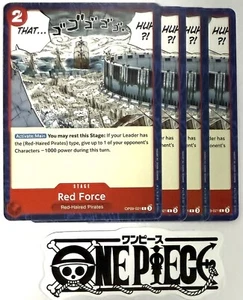 4x One Piece OP09-021 C Red Force - Inglés - Juego - TCG - Como nuevo - Imagen 1 de 1