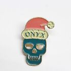 Onyx Skull Christmas Pin Lapel Enamel Collectible