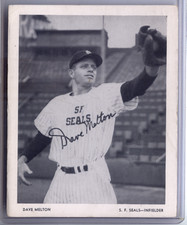 1953 SAN FRANCISCO SEALS 4"x5" DAVE MELTON MAJOR PCL RARITY EX-DAN EVAN