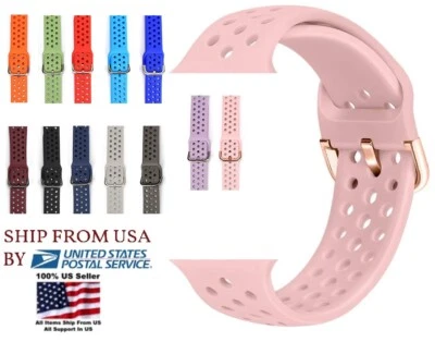 Cinturino sportivo silicone regolabile 38/40/41/42/44/45mm per Apple Watch serie 5 6 7 - Immagine 1 di 4