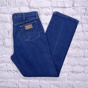 Pantalone jeans vintage Wrangler 13 MWZ regolare dritto blu cotone denim 35x33 - Foto 1 di 6