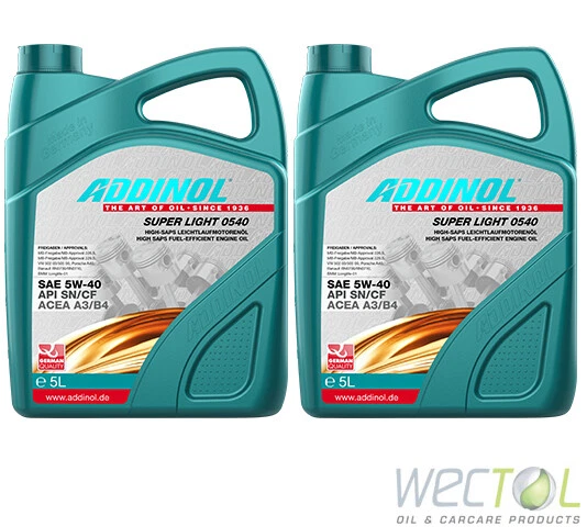 Addinol SUPER LIGHT 0540 5W40 5W-40 2x 5 Liter (10 L) Made in Germany - Bild 1 von 1