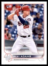 Riley Adams 2022 Topps Series 1 Rookie RC Card #158 Washington Nationals