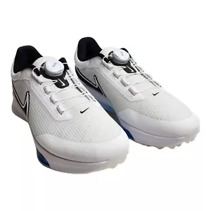 Zapatos de golf Nike Air Zoom Infinity Tour Next % BOA para hombre talla 9,5 AMPLIOS blancos azules - Imagen 1 de 11