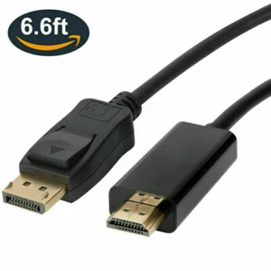 Display Port DP to HDMI Cable Adapter Converter Audio Video PC HDTV 1080P 60Hz - Picture 1 of 7