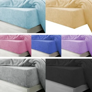 Comfirtable Teddy Coral Fleece Fitted Bed Sheets Thermal Warm Fluffy Bedding - Picture 1 of 24
