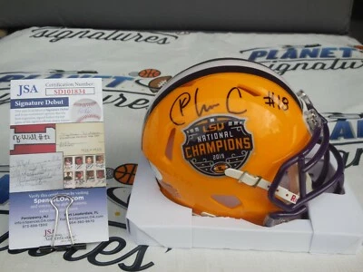 K'Lavon Chaisson signed LSU Tigers 19 National Championship mini helmet JSA COA  - Image 1 of 3