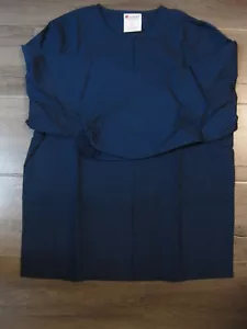 REDUCED PRICE! NEW! ALL HEART WOMEN NAVY BLUE SCRUB LONG SLEEVE JACKET SMALL - Picture 1 of 3