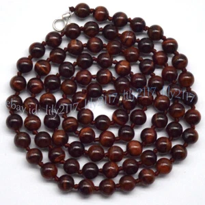 6mm Natural Multi-Color Tigers Eye Round Gemstone Beads Jewelry Necklace 16-48'' - Picture 1 of 34