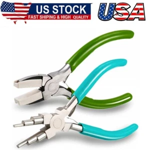 2Pcs Jewelry Making Tool Bail Making Pliers 6 in 1 Jewelry Pliers Wire Bending - Picture 1 of 8
