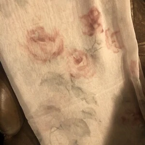 Croscill Floral Fabric Shower Curtain 70" x 72" Yellow and Mauve - Picture 1 of 4