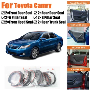 Rubber Seal Strips Weather Draft Noise Wind Reduction Kit For Toyota Camry 06-11 - Picture 1 of 12