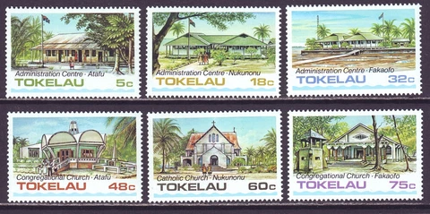 Tokelau 1985 SC 120-125 MNH Set Building Cover