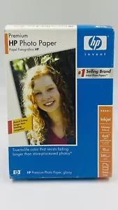 Oryginalny błyszczący papier fotograficzny atramentowy HP Premium - 100 arkuszy 4 x 6" zapieczętowany - Zdjęcie 1 z 3