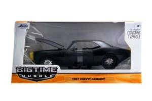 JADA BTM 1967 CHEVROLET CAMARO MATTE BLACK 1:24 DIECAST MODEL CAR 97170 #84 - Picture 1 of 4