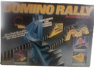 VINTAGE 1989 Pressman Domino Rally Intermediate Action Set Game Toy Instruction - Image 1 of 4