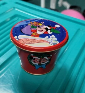 The Walt Disney Company Vintage Mickey & Minnie Weihnachten kleiner Eimer Dose - Bild 1 von 7