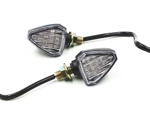 Clignotant clignotant LED moto noir pour Kawasaki Suzuki Yamaha Honda - Picture 1 of 8