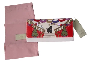 RADLEY LONDON Leather Picture Party Pals Large Flap Over Matinee Wallet NEW - Picture 1 of 9