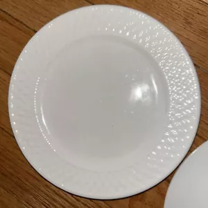4 Pfaltzgraff Traditions Cesta Tejido Blanco Almuerzo Sal 7.5” Blanco Repujado - Imagen 1 de 2