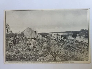 c1910s KEY LARGO, Florida Postcard "DRILLING GANG BLASTING ROCK FOR ROADWAY" - Picture 1 of 2