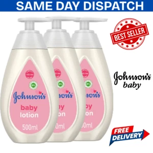 3x Johnson's Baby Lotion 500ml – Gentle Moisture with Coconut Oil for Baby Skin - Picture 1 of 4