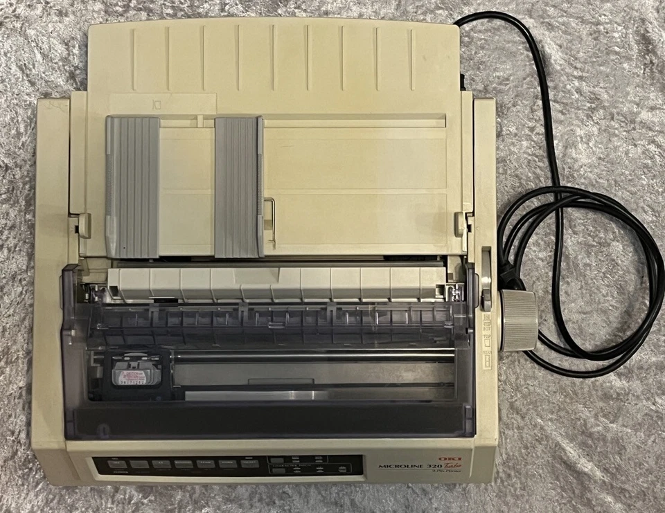 Oki MICROLINE 320 (62411601) Turbo 9 Pin Dot Matrix Printer - White - Image 1 of 4