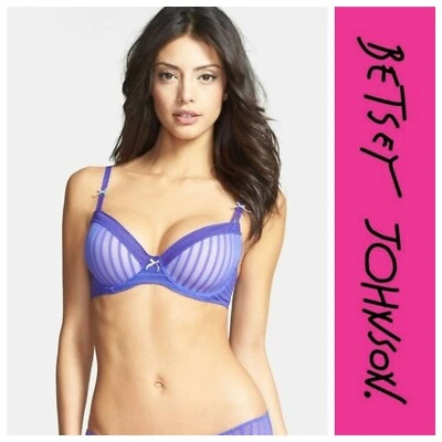  BETSEY JOHNSON MEDIAS RAYAS AROS CAMISETA SUJETADOR Talla 32 D $48 NORDSTROM Foto 1 de 4