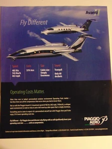 2009 PIAGGIO AERO Fly Different print ad - Picture 1 of 1