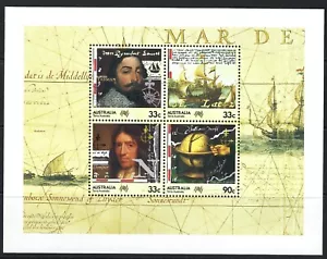 1985 Australia SG# 976 Bicentenario de Asentamiento Navegadores mini hoja como nueva MUH - Imagen 1 de 1