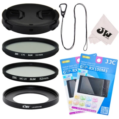 8in1 Kit Lens Cap+Filter Adapter+52mm Filters for Sony RX100 V IV III II - Image 1 of 4