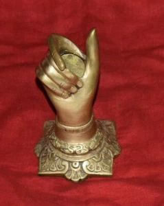 Messing Hand Blumentopf Dame Handarbeit Blumen Design Halter Tischdeko EK88 - Bild 1 von 12