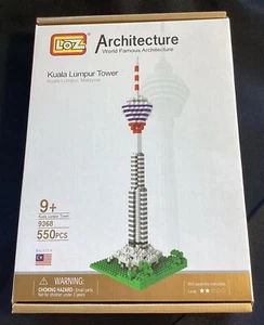 LOZ Building Bricks - Kuala Lumpur Tower MALAYSIA Model Set #9368 550PCS NEW - Picture 1 of 4