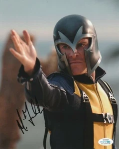 MICHAEL FASSBENDER SIGNED X-MEN MAGNETO 8x10 PHOTO! DARK PHOENIX ACOA COA PROOF! - Picture 1 of 3