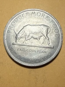 Bank Of Uganda Five Shillings Unc FAO Commemorative Crown - Dated 1968 - Bild 1 von 2