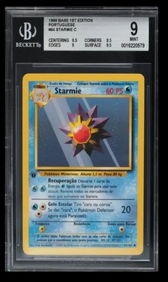 1999 Pokemon Base Set 1st ED. Starmie BGS 9 Portuguese #64 - Image 1 of 2